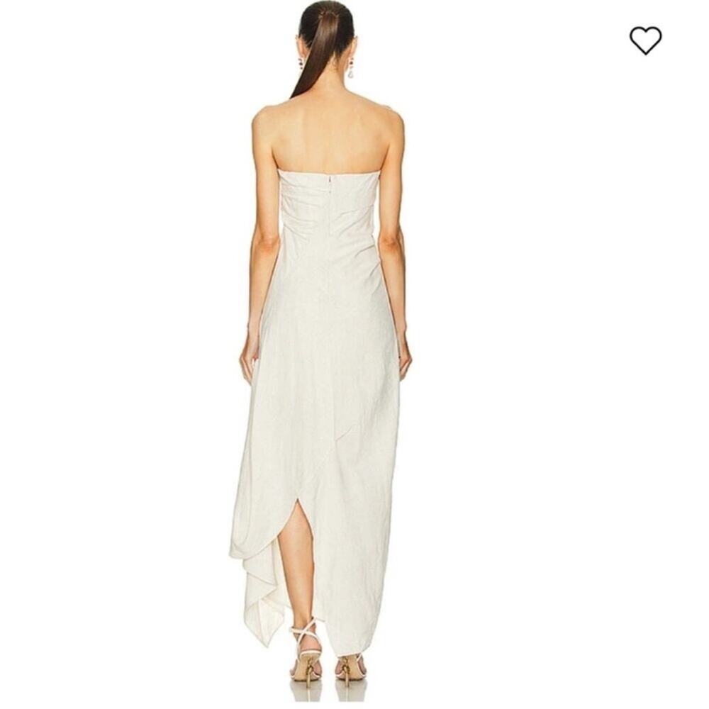 Staud Caravaggio Drap Linen Dress - Picture 5 of 10